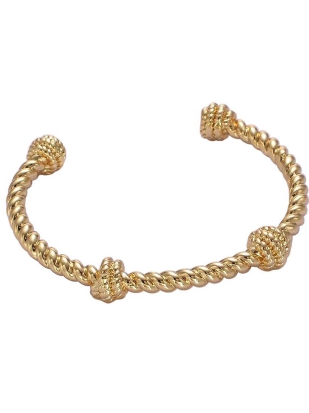 Gold-Tone Twisted Rope Cuff Bracelet